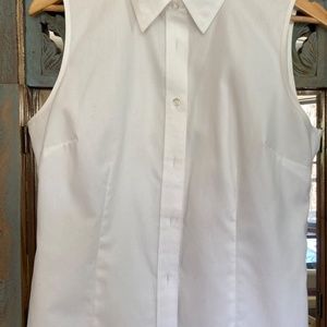 Kasper White Sleeveless  12p Blouse